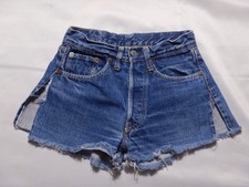 Vintage Levi's 501 S-Type Big E Redline Selvedge Cutoff Jeans Shorts Tag Size 28