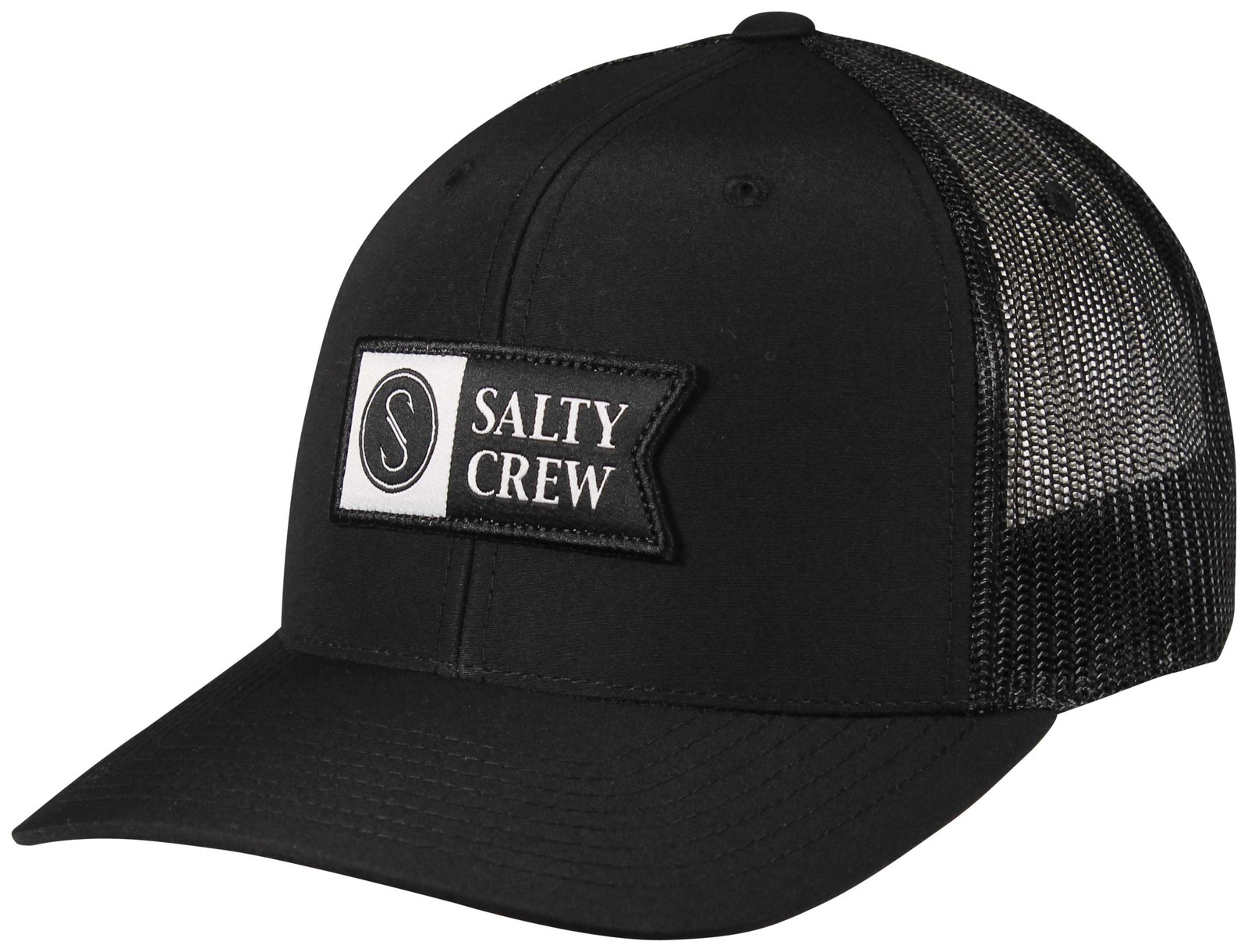 Кепка Salty Crew Pinnacle Retro Trucker — черная — новинка