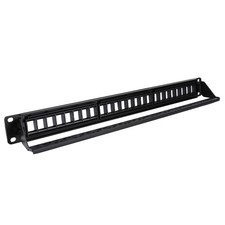 19Inch 24 Port Mountable Data Patch Panel CAT6 Network Cable Rack