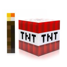 Minecraft 2-Piece Light Bundle TNT Block Mood Light Torch LED Lamp