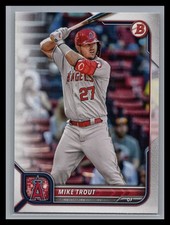 2022 Bowman Baseball #32 Mike Trout Paper Base Set Card Los Angeles Angels