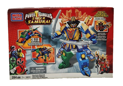 Mega Bloks Power Rangers Super Samurai Claw Armor Megazord 5831 NEW RARE 284pc