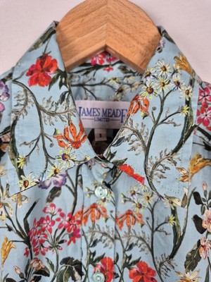 Liberty Tana Lawn Floral 100 % Baumwolle Lockwood Shirt Größe 8 von James Meade Neu!