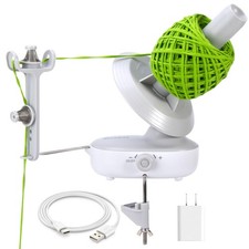 Electric Yarn Winder for Crocheting, Upgrade Dual-Spring Tension 10oz Large C...
