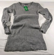 NWT Shein  Dress Everyday V-beck Gray Mini Bodycon Size M