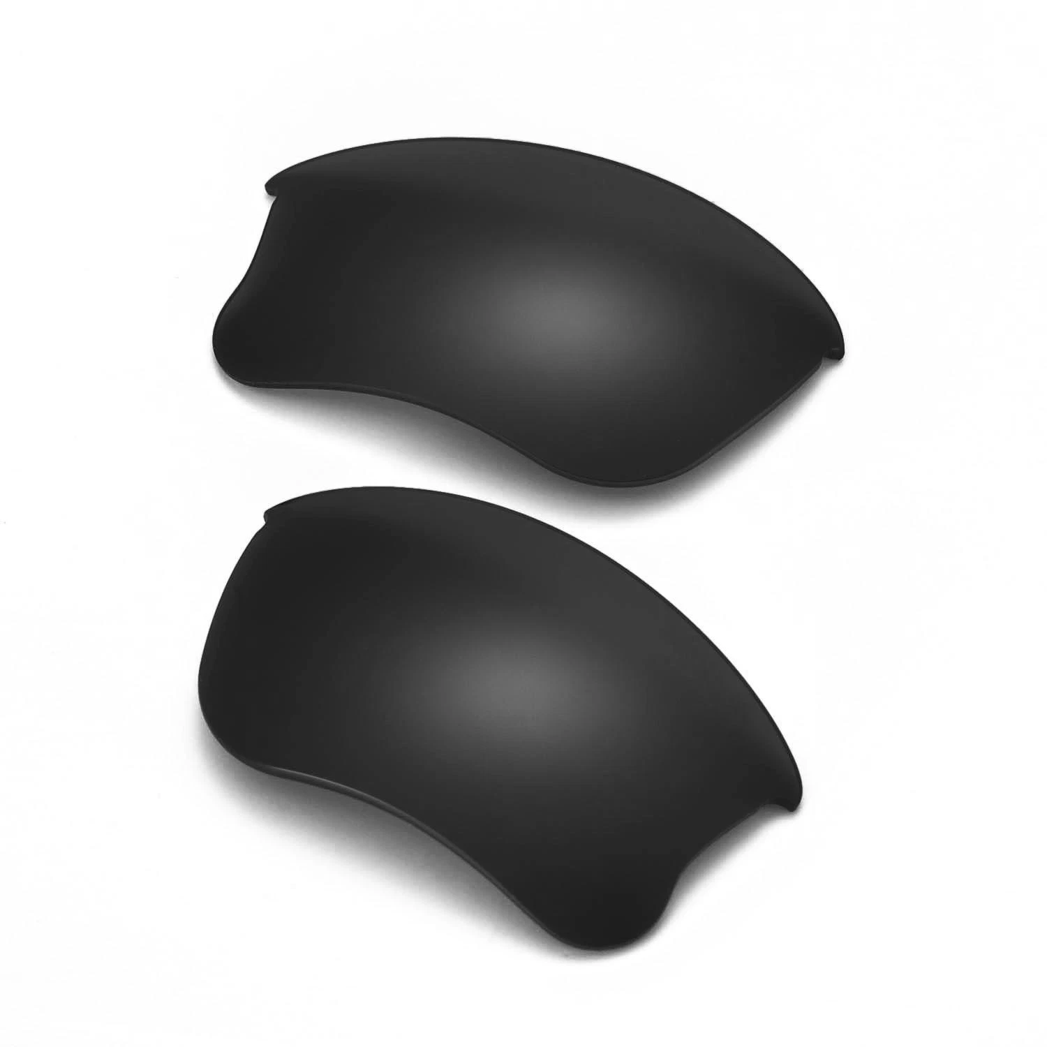 Walleva Black Mr.Shield Polarized Replacement Lenses for Oakley Flak Jacket XLJ