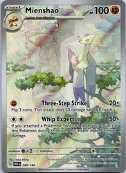 Mienshao 200/182 Illustration Rare Paradox Rift Pokemon TCG