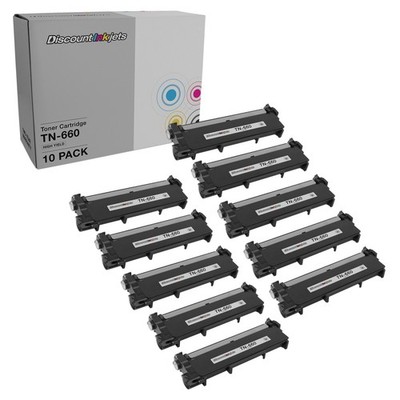 10PK Black TN-660 High Yield BLACK Toner for Brother HL-L2300 MFCL2700 DCP-L2520