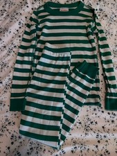 Hanna Andersson Pajamas Size 6-7 Green White