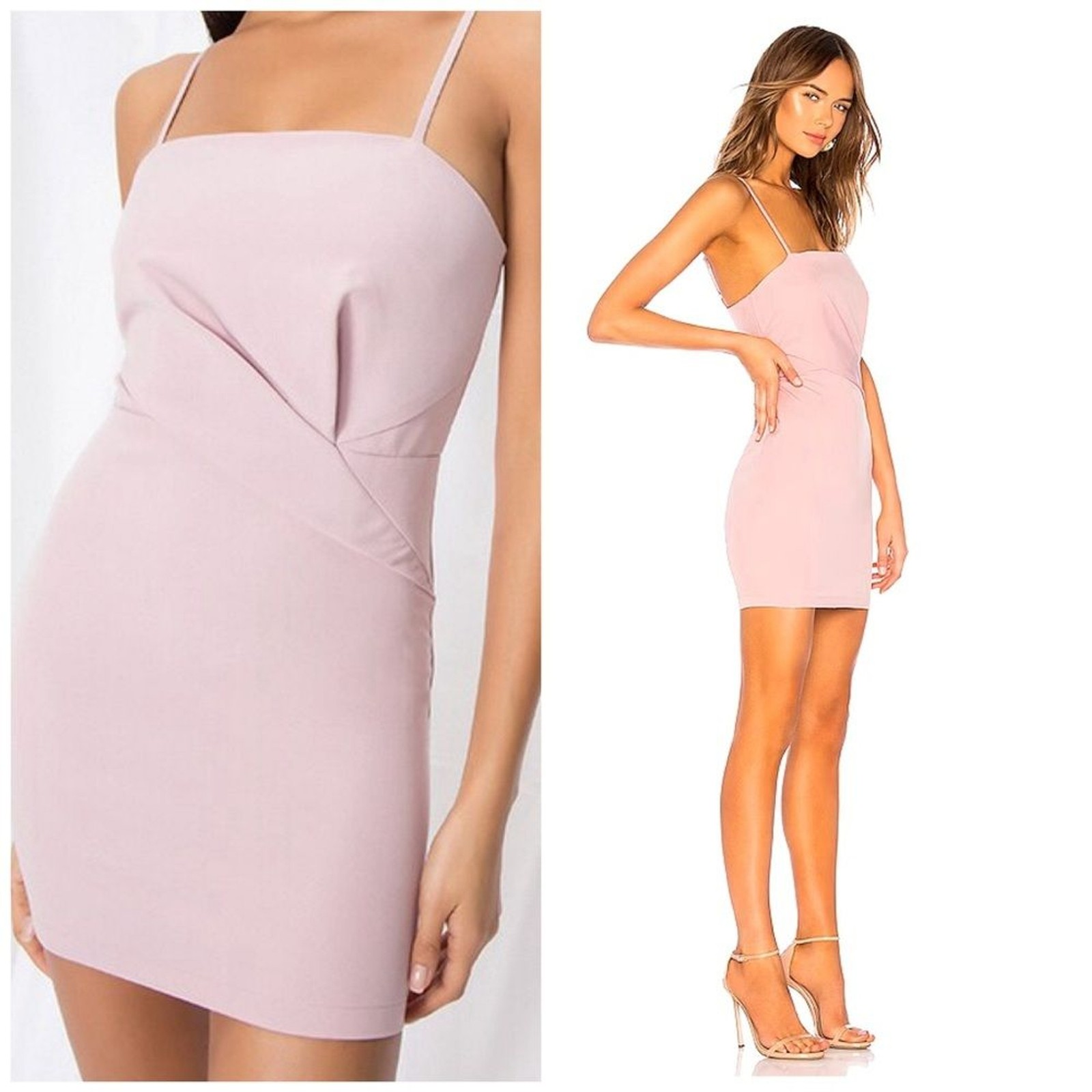 Superdown Mauve Bodycon Mini Dress Small Pink Spaghetti Strap Revolve Cocktail