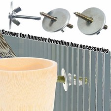 10 Set Bird Cage Perch Screws and Nuts for Building Wood Birds Perch Rack Metal  