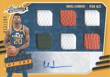 2020-21 Absolute Mem Basketball Tools/Trade 6 Swatch Sig #14 Udoka Azubuike Auto