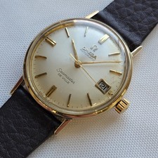 Omega Seamaster DeVille Mens 34mm Gold Capped 1960s Automatic w Date RA717