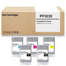 5 Pack PFI 030 Ink cartridge for imagePrograf TA-20 TA-30 Printers 55ml