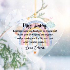 Thank You Teacher Gifts Personalised Acrylic Plaque Leaving School End of Term