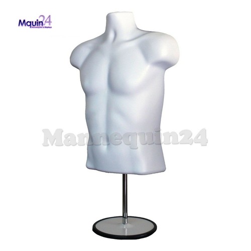 5 Female + 5 Male + 10 Stands + 10 Hooks - WHITE TORSO DRESS BODY FORMS - Picture 6 of 7