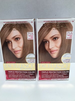 Lot 2 L Oreal Paris Excellence Creme 7 1 2a Medium Ash Blonde Hair