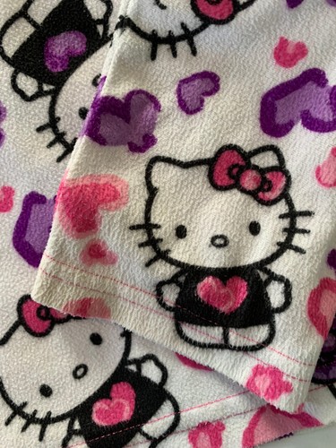 Hello Kitty Pajama Top by Sanrio Girl’s Pink Purple Kitty and Hearts L - Picture 6 of 9