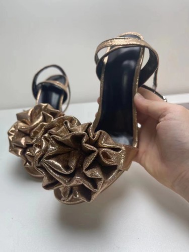 Sandali donna stile francese runway punta aperta slingback tacco alto a spillo festa - Foto 18 di 18