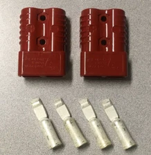 AUTHENTIC Anderson SB175 Connector Kit Red 1/0 AWG 6329G1 2 housings 4 contacts