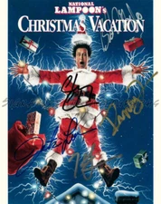 Christmas Vacation Cast Randy Quaid Chase +3 Autographed Signed 8x10 Photo repri