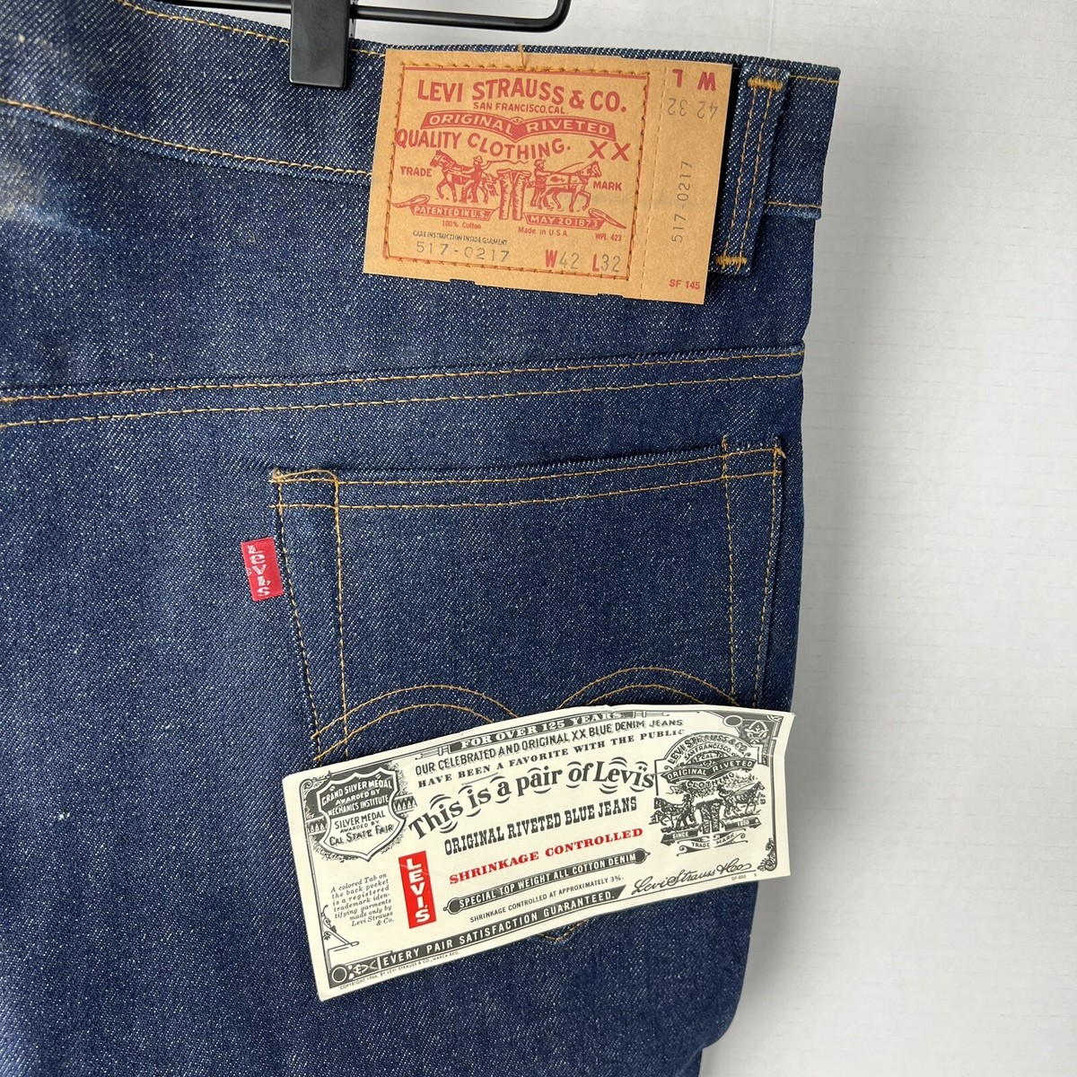 4 VTG USA 80s 1981 Levi's 517 0217 Red Tab Deadstock