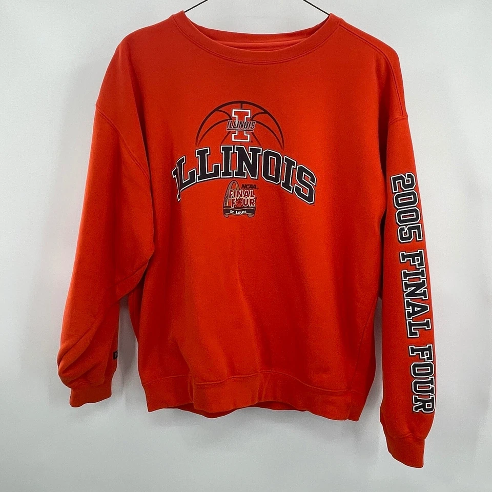 De colección Illinois Fighting Illini NCAA Final Four 2005 cuello redondo Jansport grande Foto 2 de 4