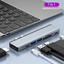 7 in 1 USB C Type C Hub Adapter 40 Gbps for MacBook Pro Apple Docking Station