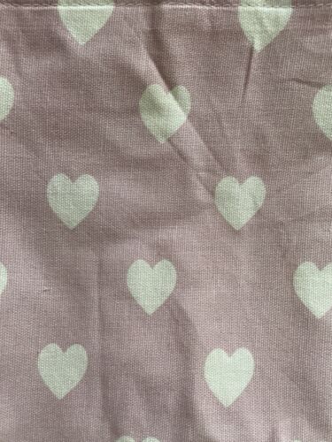 Laura Ashley Girls Rose Coloured Curtains With Hearts - Picture 3 of 9