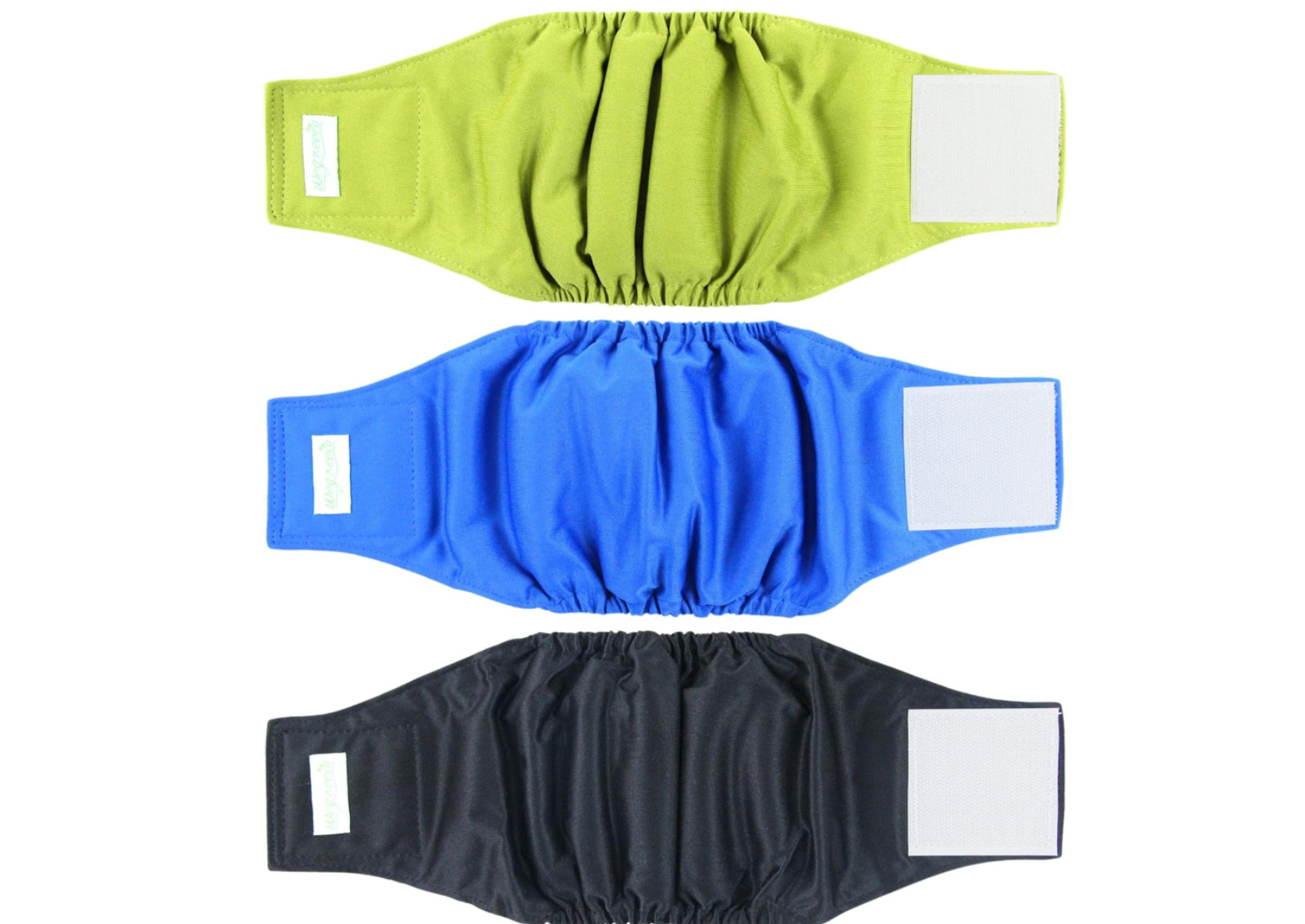 Wegreeco Washable Male Dog Belly Wrap - Pack of 3 Black,Blue,Olive XL