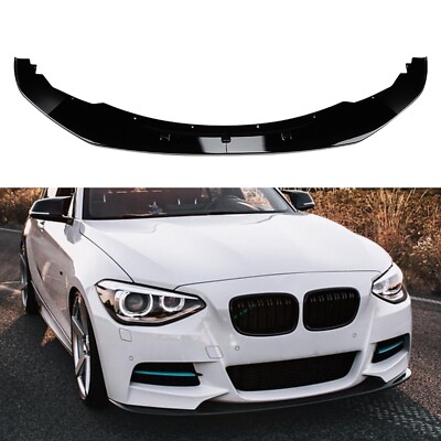 Front Bumper Spoiler Lip Kit For BMW 1 Series F20 F21 M 2011-2015 Gloss Black