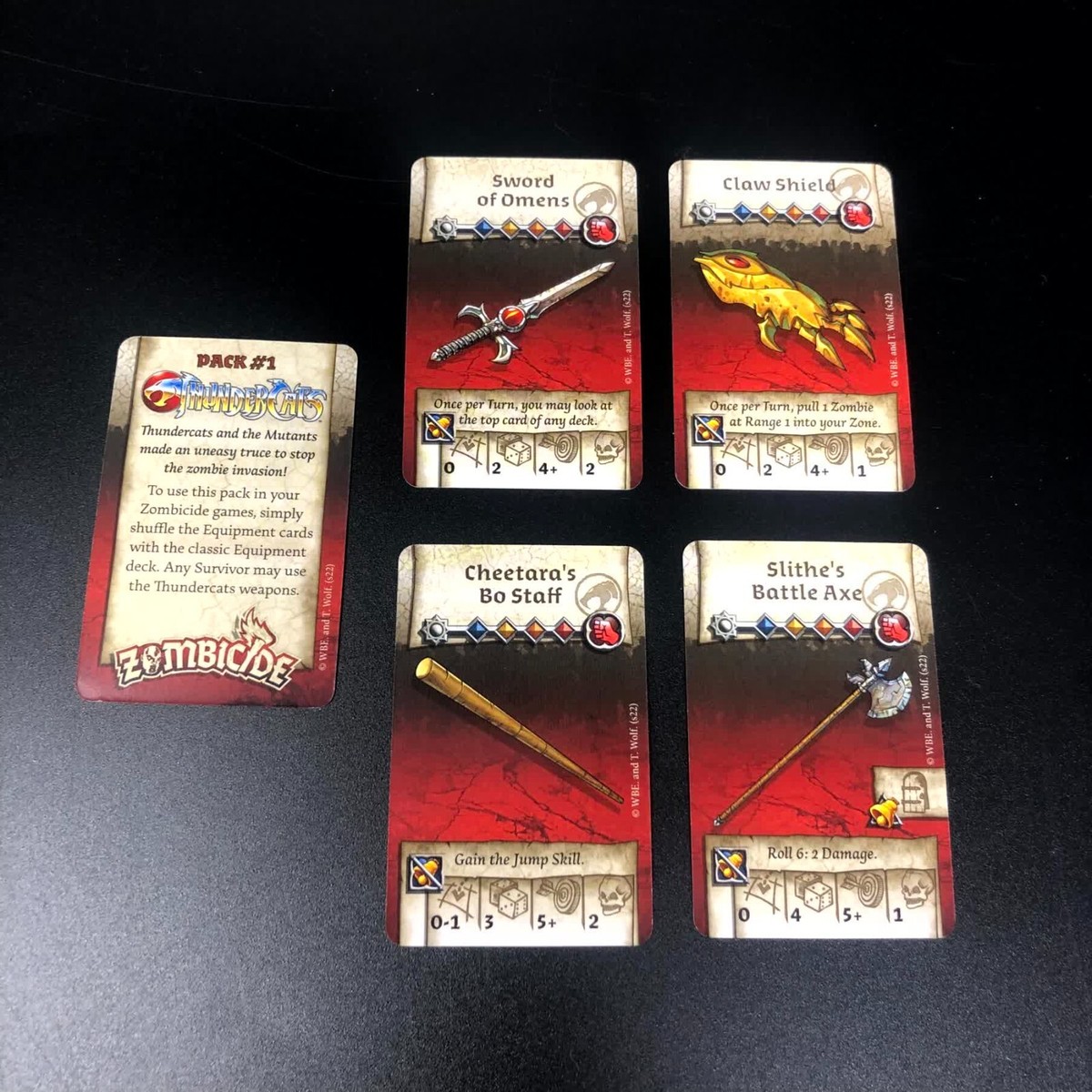 Zombicide Black Plague - Thundercats Pack #1 - Equipment Cards