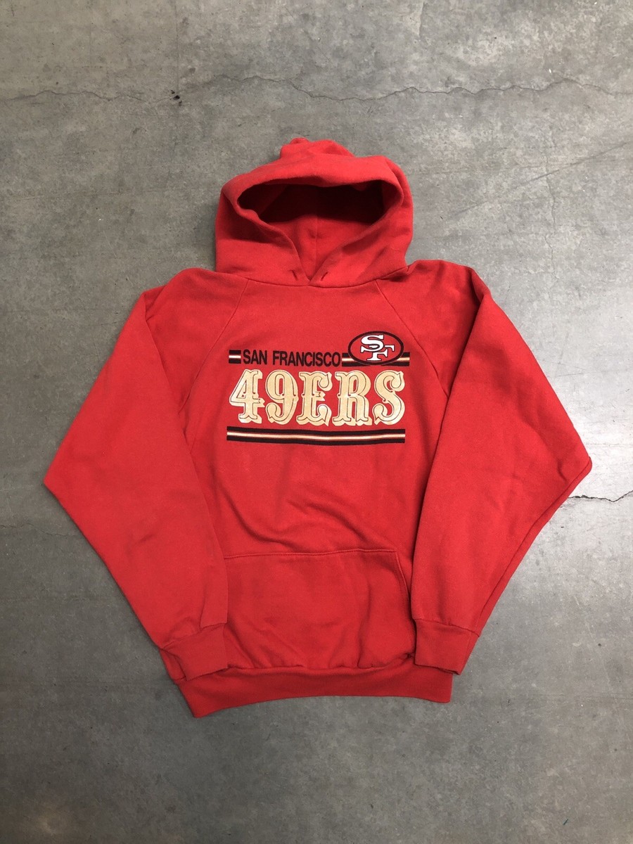 80s 90s 49ERS USA製 スウェットNFL XL 古着 90s NFL San Francisco 49ers フォーティナイナーズ 豪華