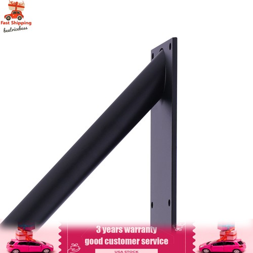 Wall Mount Hand Rails Outdoor Handrail Garage Railing Black Finished for Stairs - Picture 9 of 20