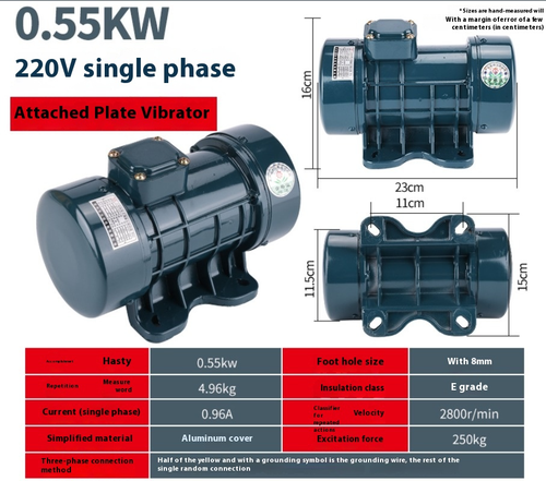 Motor Vibrador Eléctrico Hormigón Cemento Vibración Asíncrona Motor Industrial - Imagen 19 de 21