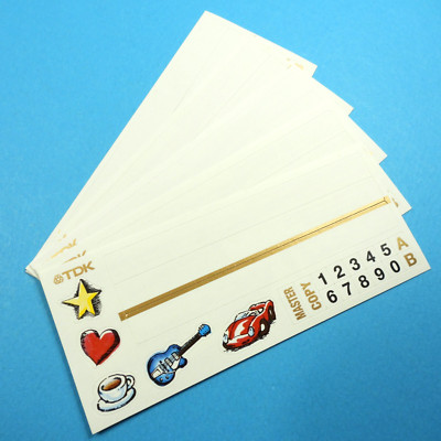   5x TDK SA * Aufkleber für Kassetten * Stickers for Cassettes * 1998
