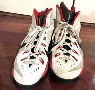 NIKE HYPERDUNK shoes White Black Red BASKETBALL sneakers MEN size US 10 UK 9