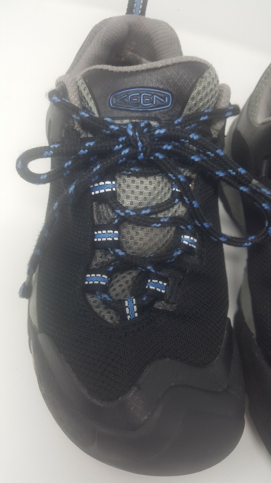 Scarpe da trekking impermeabili KEEN DRY nere con bordo blu donna taglia 5