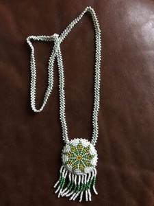 Southwestern American Indian Bead Necklace with Star Pendant