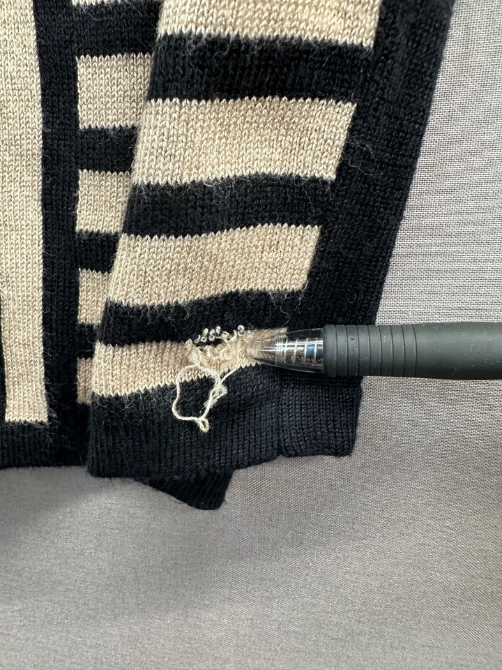 Falda lápiz negra Derek Heart para mujer midi a rayas talla M " Foto 3 de 4