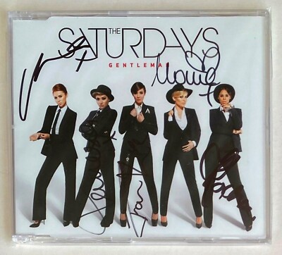 THE SATURDAYS * GENTLEMAN * UK CD w/ SIGNED SLEEVE * HTF! LIVING FOR THE WEEKEND