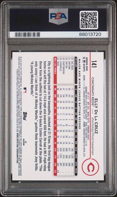 PSA 10 Elly De La Cruz RC Rookie #141 2024 Topps Baseball Card