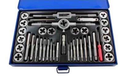 US PRO Tools 40-teiliges metrisches Gewindebohrer- und Schneideisen-Set (Gewindeschneiden) NEU 2620