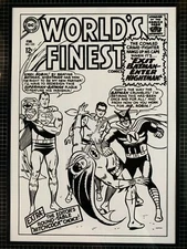 Production Art WORLD'S FINEST COMICS #155 cover, CURT SWAN art, 8.5x11