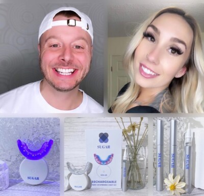 Dentist Developed Patented Blue & Res LED Wireless at Home Teeth Whitening Kit.