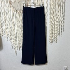 Everlane NWOT Navy Blue Triacetate Wide Leg Trouser Size 00