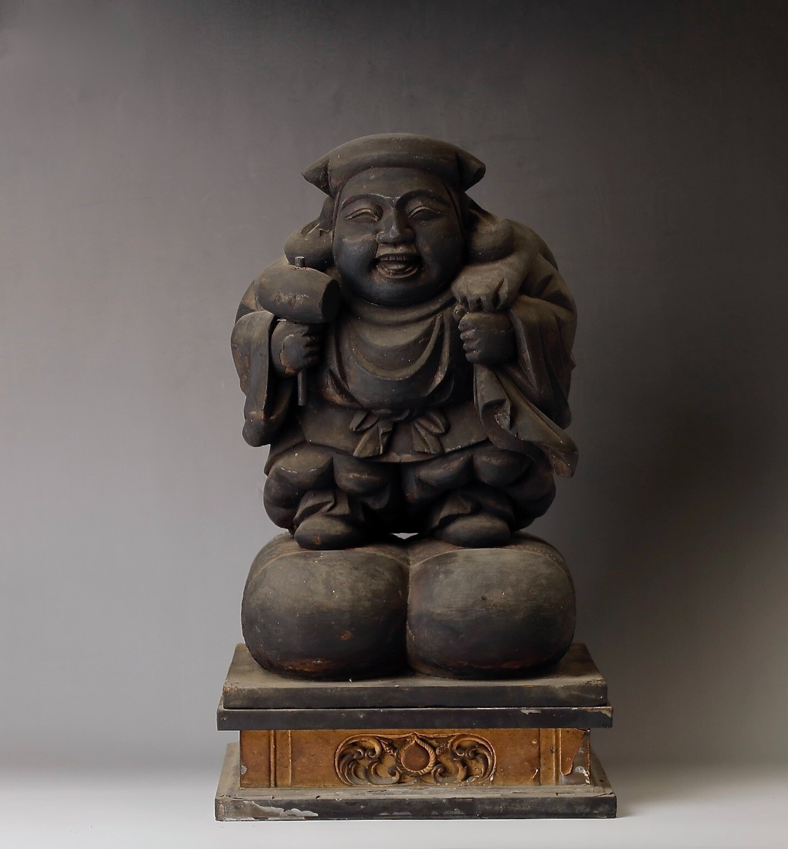 Stunning large Wooden Daikoku Sculpture, 18-19 th century! ZF67 | eBay
