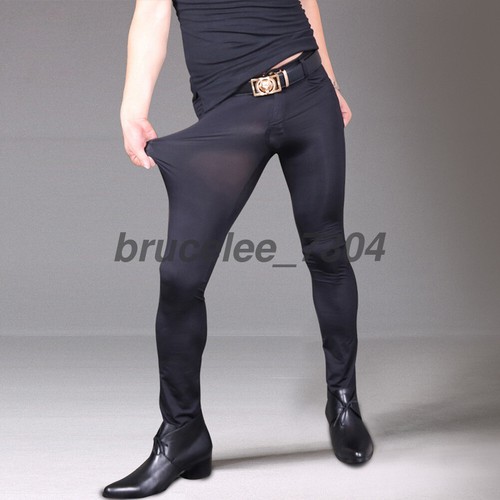 NEW Sexy Men Ice Silk Semitransparent 