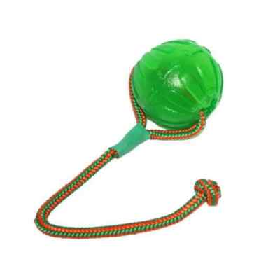 Starmark  Chew Ball m. gummiertem Nylonband,Wurfball Hundeball ''Large''