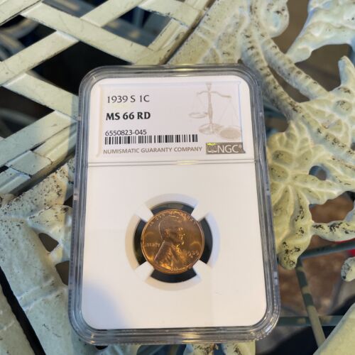 1939 S LINCOLN CENT NGC MS 66 RED -LOT X44 - Picture 3 of 3